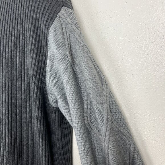 A|X Armani Exchange Sweater Men Extra Large Grey Cardigan Button Up Wool Blend - Picture 9 of 16